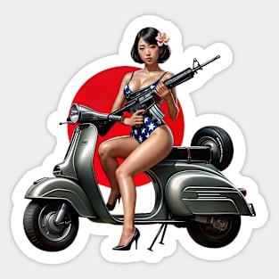 Scooter Girl Sticker